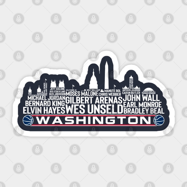 Washington State Basketball Team All Time Legends Washington D.C skyline Sticker by Legend Skyline